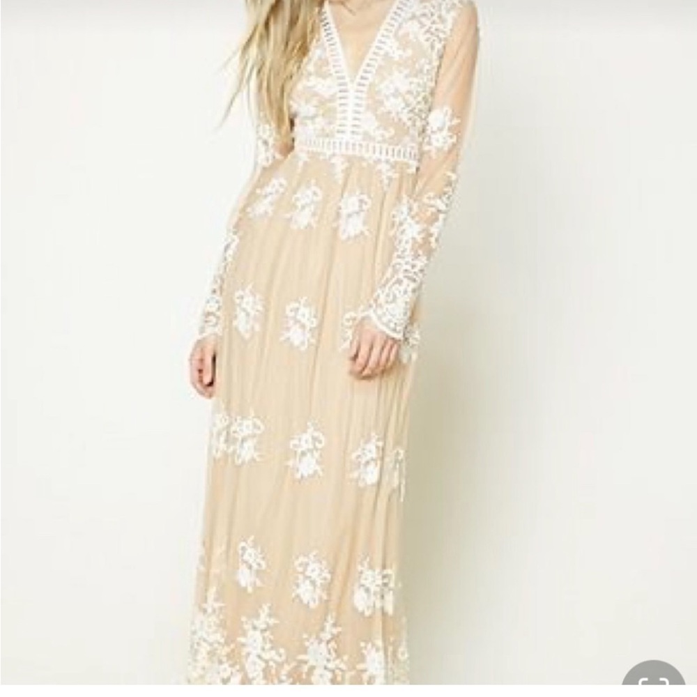 Forever 21 gorgeous lace maxi dress Sz small S - Picture 8 of 13